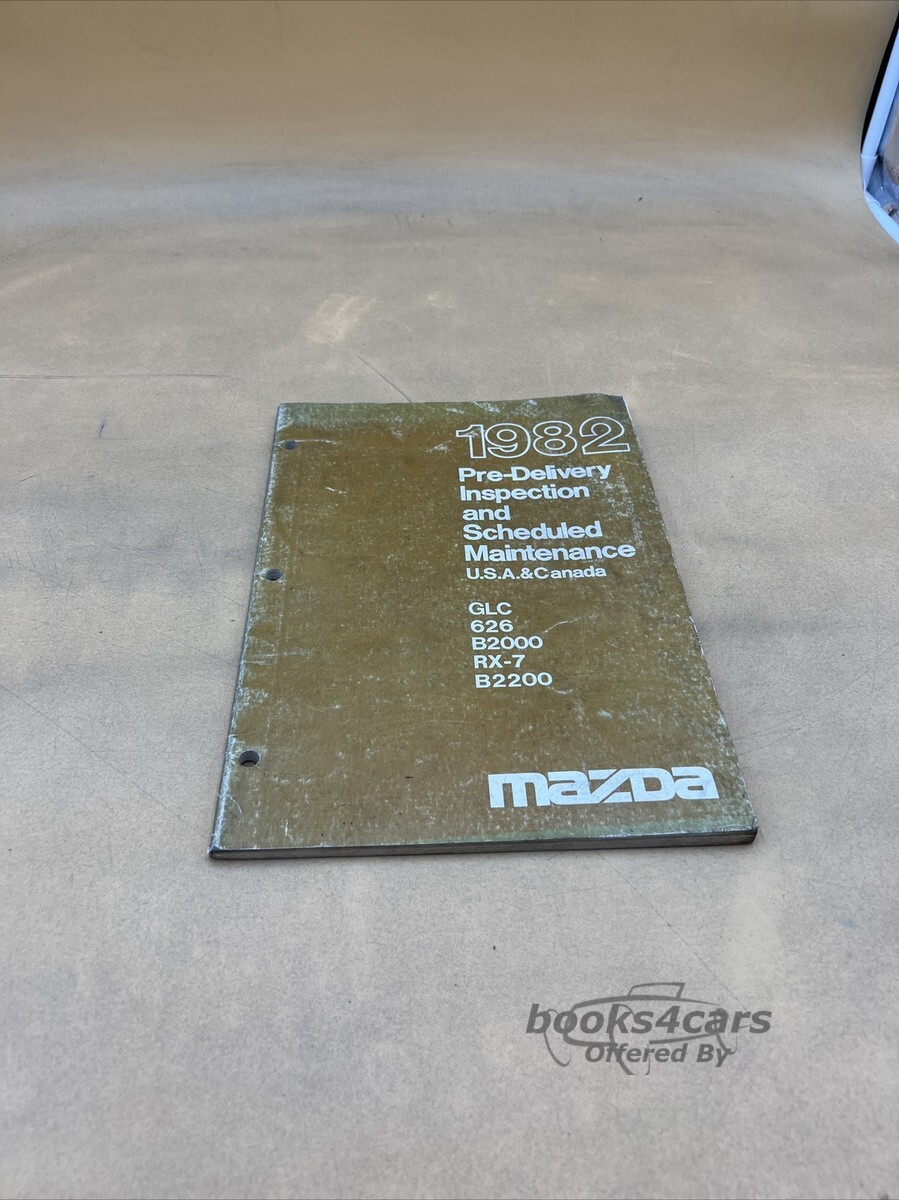 view cover of 1982 Pre-Delivery Inspection and Scheduled Maintenance for GLC, 626, B2000, RX-7 and B2200