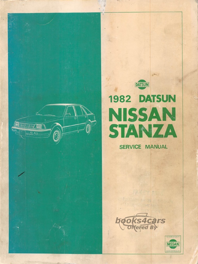 view cover of 1982 Stanza service manual by Nissan