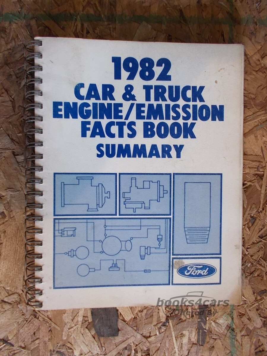 view cover of 1982 emission facts & codes book: 8-1/2x11 approx 250 pgs by Ford, Lincoln, & Mercury