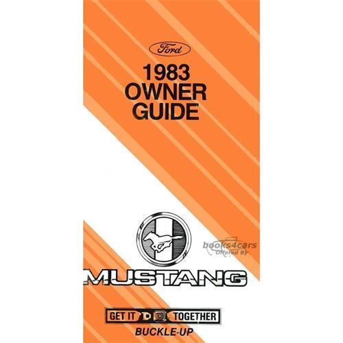 view cover of 1983 Mustang Owners Manual by Ford