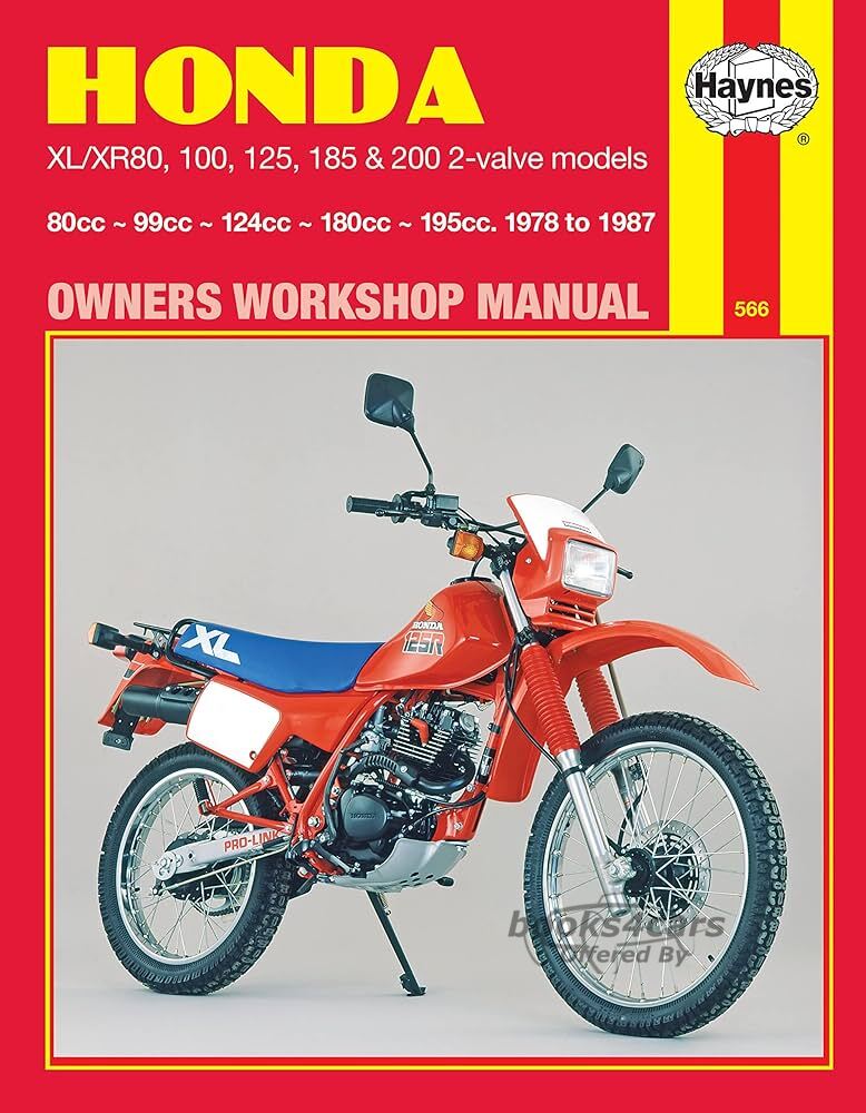 view cover of 1978-1987 Honda XL XR 80 100 125 185 200 Shop Service Repair Manual by Haynes