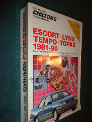 view cover of 1981-1990 Ford Mercury Escort Lynx Tempo Topaz shop service repair manual by Chilton