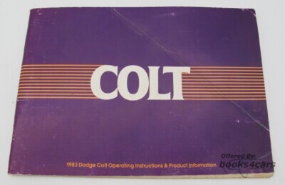 view cover of 1983 Colt Owners manual by Dodge