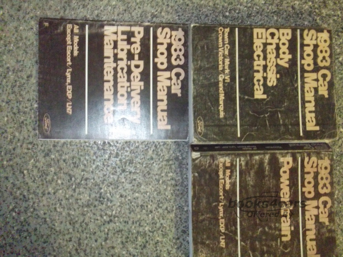 view cover of 1983 Escort Lynx and EXP LN7 Shop manual 2 vol set including Powertrain Lunrication & Maintenance and Body Chassis & Electrical