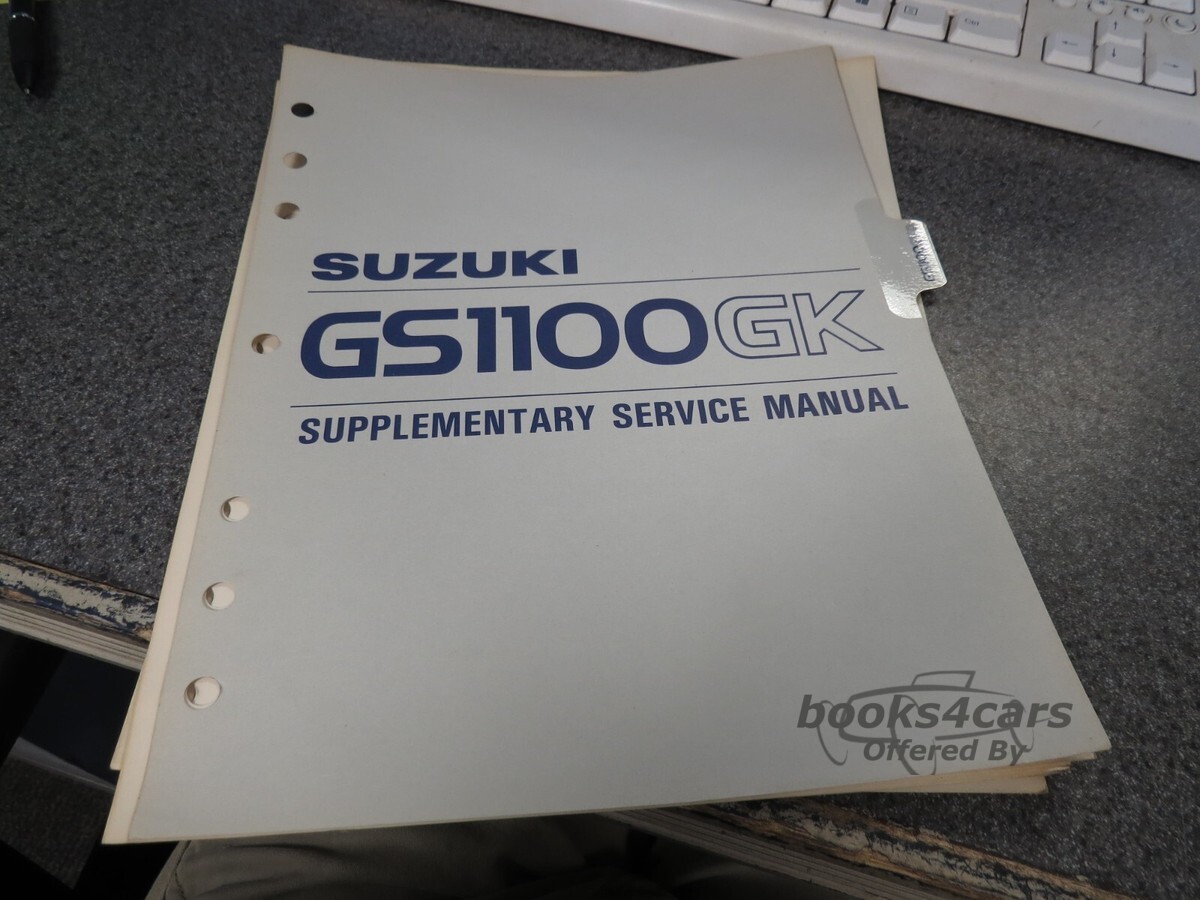 view cover of 1983 GS1100GKD Shop Manual Supplement by Suzuki, GS 1100 GKD