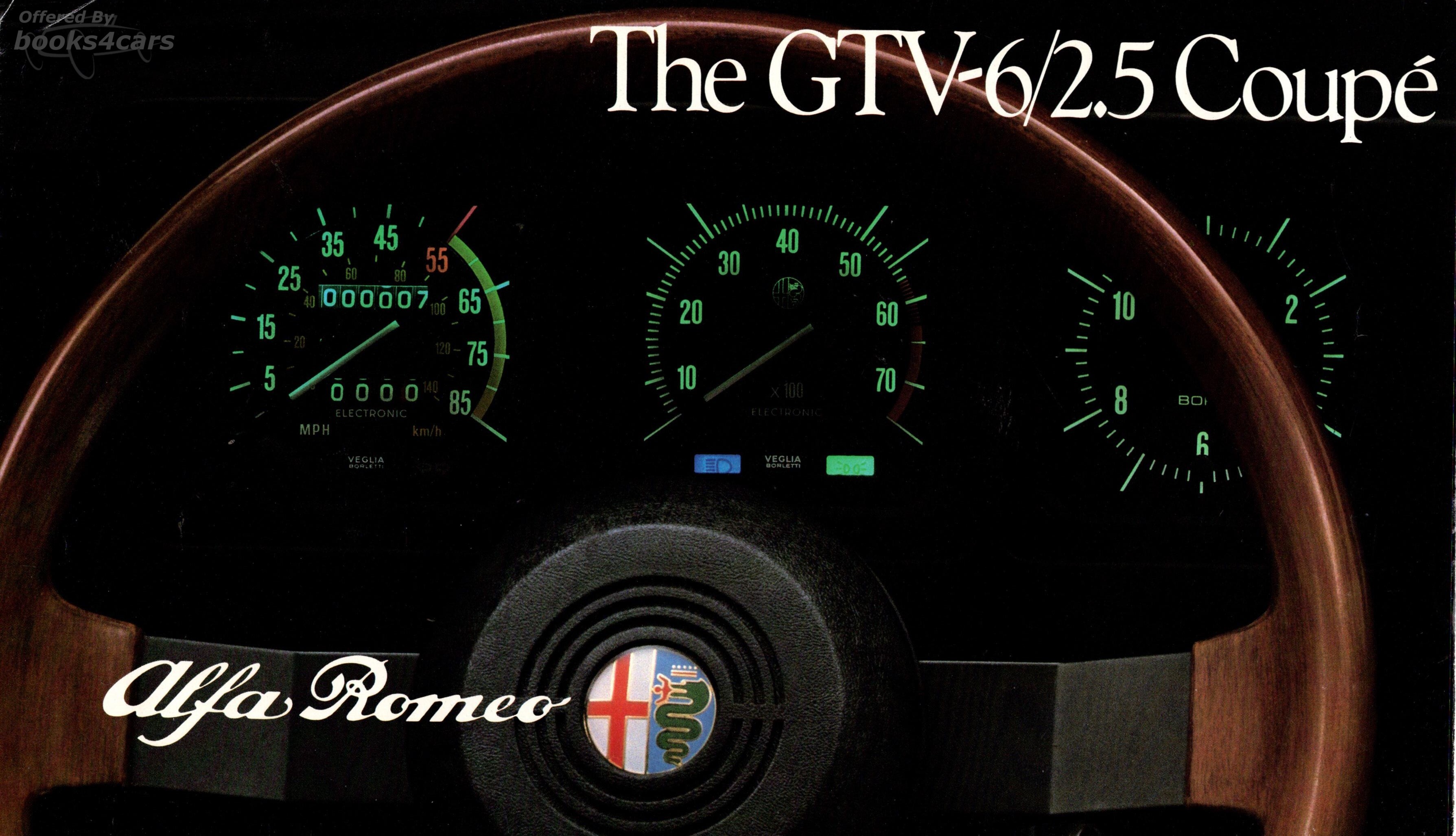 view cover of 1983 Alfa Romeo GTV-6 and 2.5 Coupe Sales Brochure