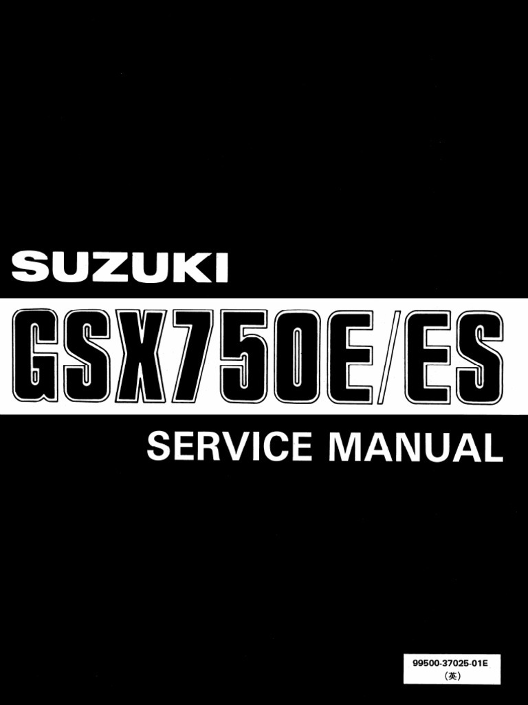 view cover of 1983 Suzuki GSX750E ES Shop Service Repair Manual - 352 pages