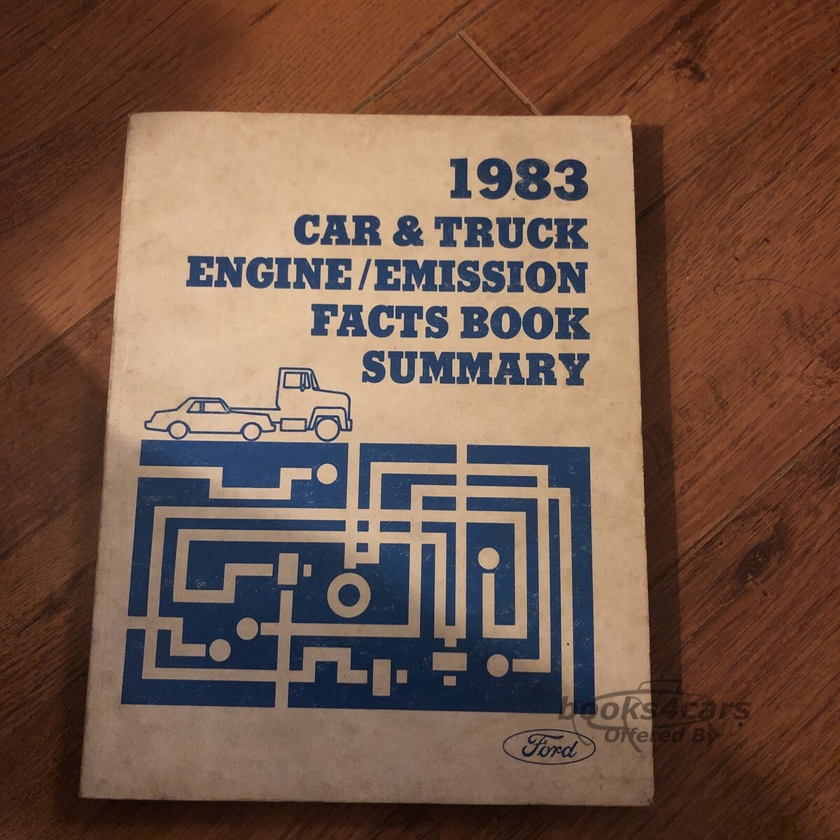 view cover of 1983 emissions facts & codes book 8-1/2x11 approx 250 pgs for all Ford, Lincoln, & Mercury engines