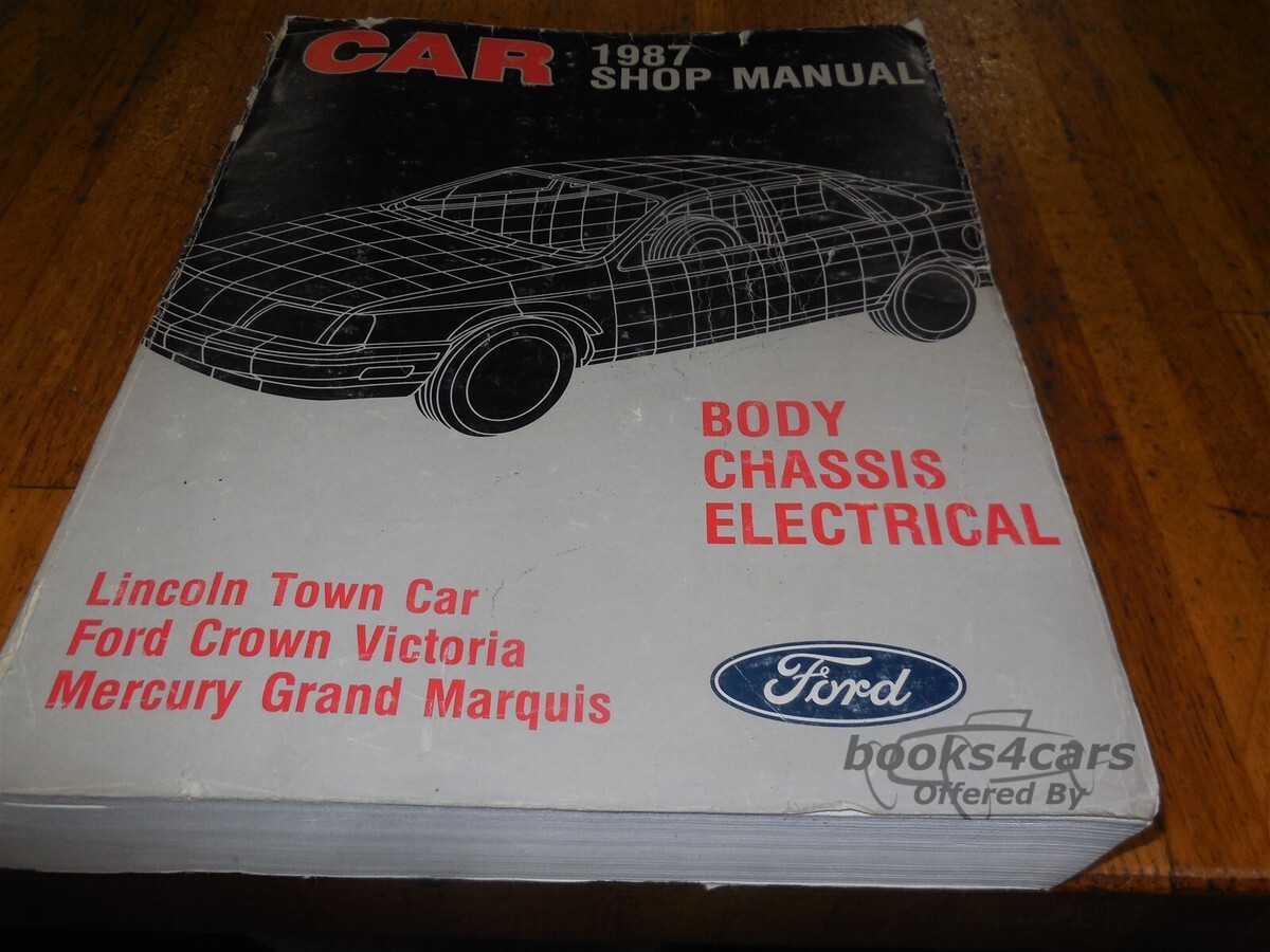 view cover of 1984 BCE large car Shop service repair Manual Body Chassis Electrical, Town Car Crown Victoria Grand Marquis by Ford Lincoln Mercury