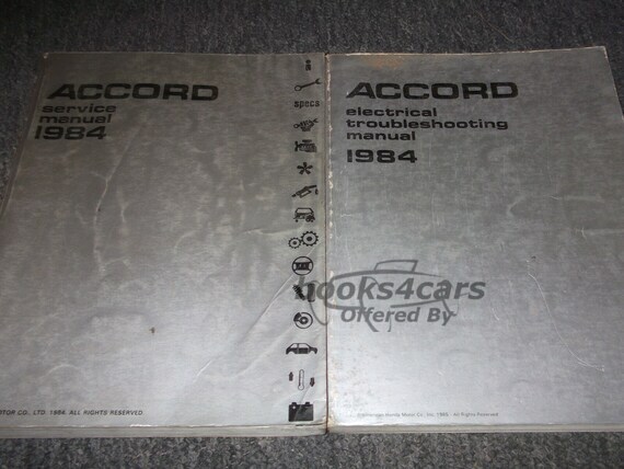 view cover of 1984 Accord Shop Service Repair Manual by Honda