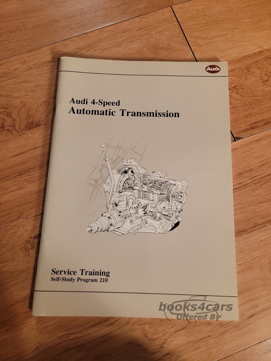 view cover of Audi 4 speed automatic transmission service training manual