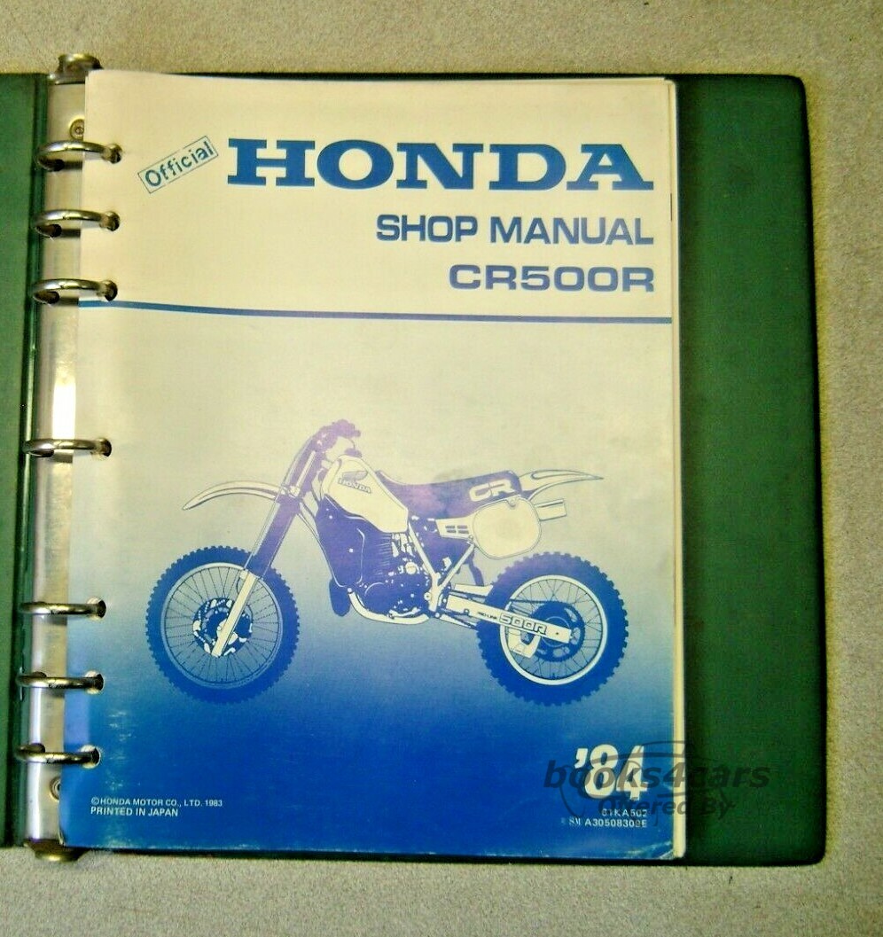 view cover of 1984 CR500R Shop Service Repair Manual by Honda for CR 500 R