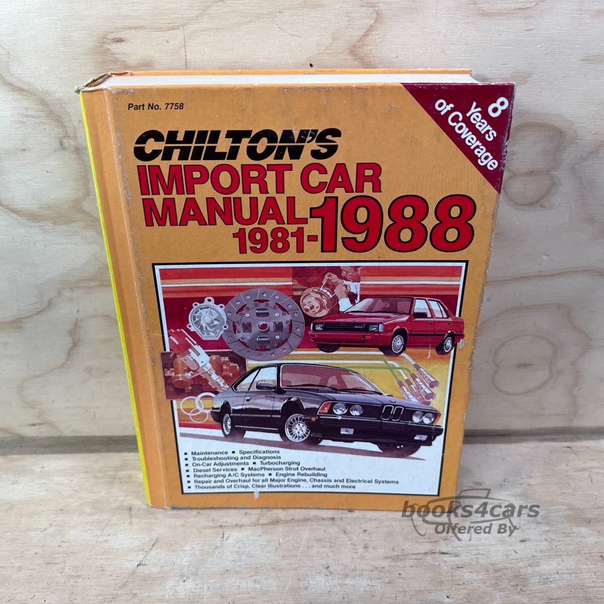 view cover of 1981-1988 Chilton's auto Repair Manual for Imported Cars