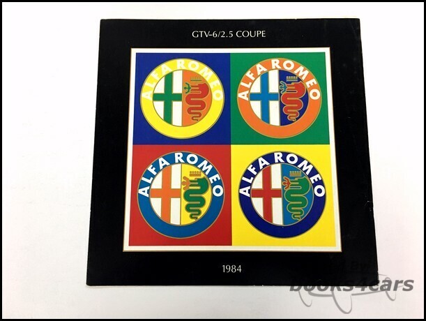 view cover of 1984 Alfa Romeo GTV-6 and 2.5 Coupe Sales Brochure
