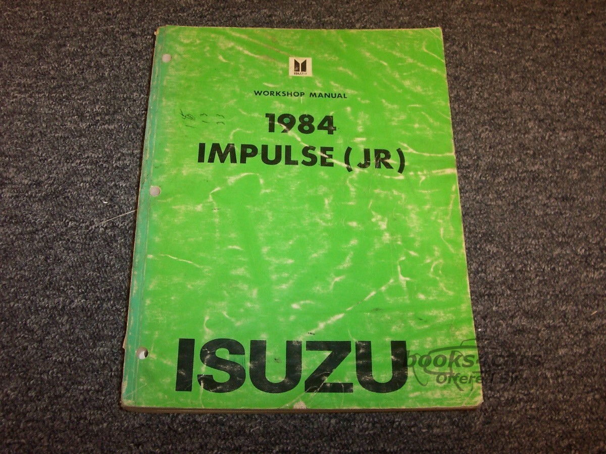view cover of 1984 Isuzu Impulse JR Shop Service Repair Manual by Isuzu
