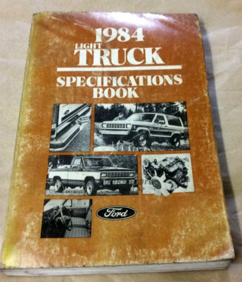 view cover of 1984 Ford Light Truck Specifactions
