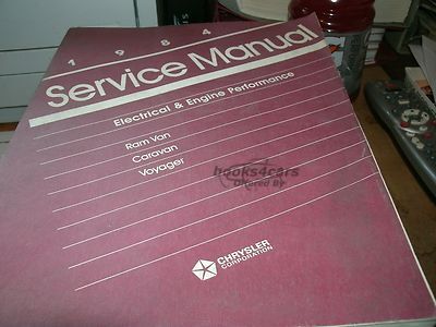 view cover of 1984 Ram Van Caravan Voyager Electrical & Engine Performance by Chrysler& Dodge