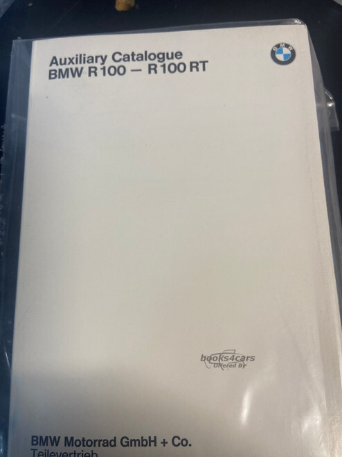 view cover of R100-R100RT Auxiliary Parts Catalog Manual by BMW Motorcycle R 100