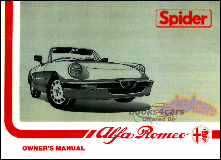 view cover of 1984 Spider Veloce owners manual by Alfa Romeo