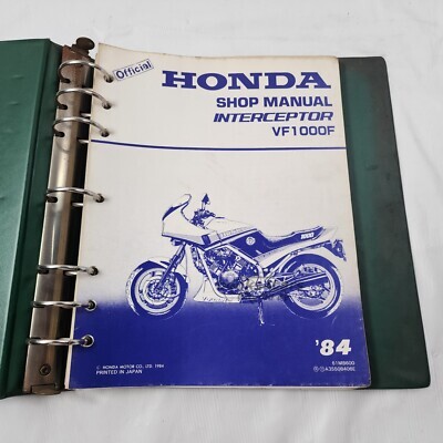 view cover of 1984 VF1000F Interceptor Service Manual by Honda