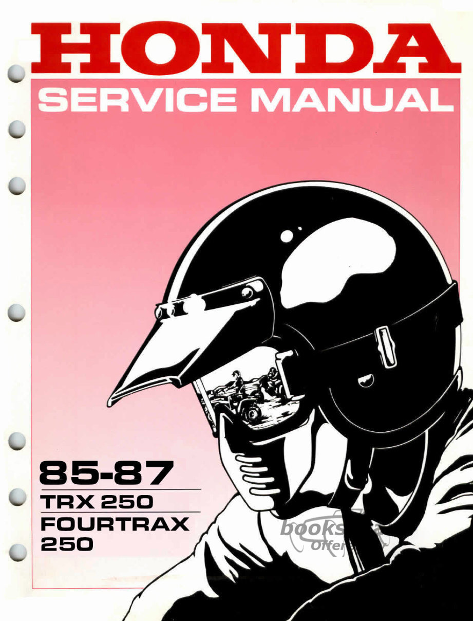 view cover of 1985-1987 Four Trax TRX 250 Shop Service Repair Manual by Honda Fourtrax TRX250