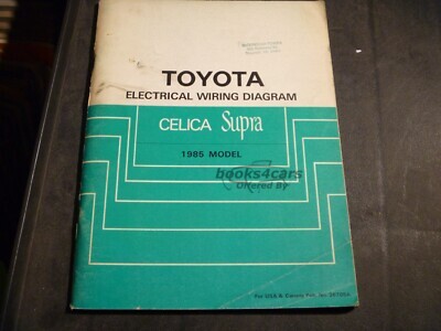 view cover of 1985 Supra Wiring Diagrams Manual by Toyota for Celica Supra