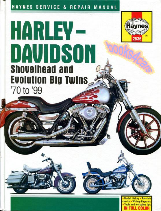 view cover of 1970-1999 Harley Davidson Shovelhead and Evolution Shop Service Repair Manual by Haynes Covers FL FLH FLHS from 70-80 FX FXE FXS FXEF from 70-80 FLT FLTC/U FLH FLHF FLHR FLHS FLHT FLHTC/U from 78-99 FXR FXRS FXRS-SP FXRS-CONV FXLR FXRD FXRT from 82-99 FXB FXD FXE FXDG FXDL FXDWG FXDS-CONV FXEF FXS FXSB FXWG FXST FXSTC FXSTS FLST FLST-SP FLSTC FLSTF FLSTN from 79-99 Dyna FXD FXDB FXDC FXDL FXDS-CONV FXDWG from 91-98