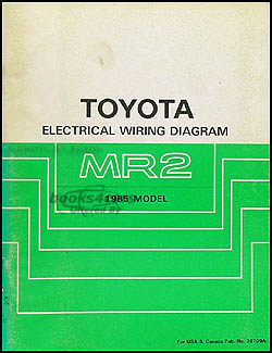 view cover of 1985 MR2 Electrical Wiring Diagrams Manual by Toyota for MR 2