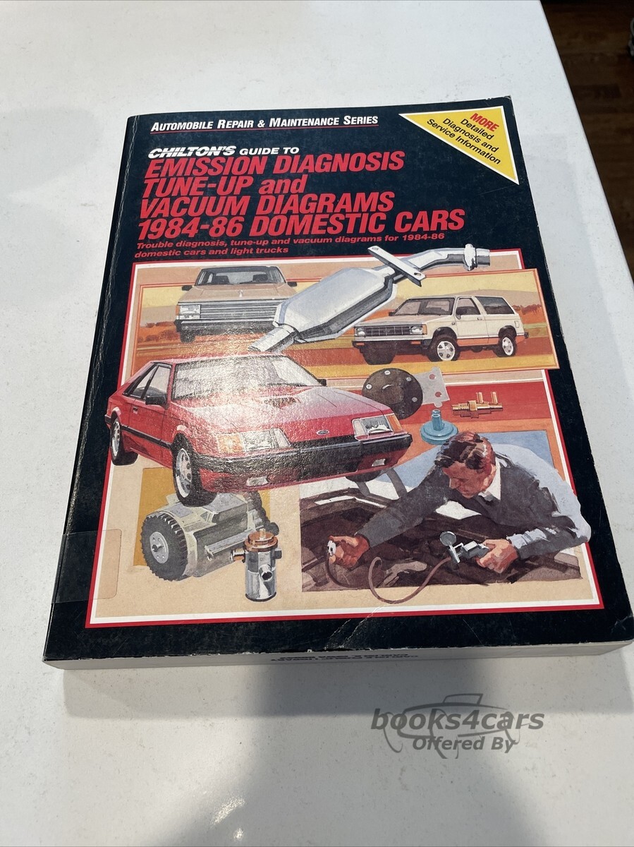 view cover of 1984-1986 Chilton's Emission Diagnosis Tune-Up and Vacuum Diagrams for Domestic Cars & Light Trucks