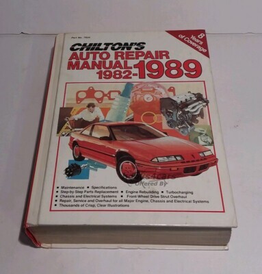 view cover of 1982-1989 Chiltons Auto Repair Manual covering US and Canadian models