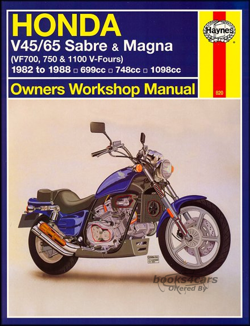 view cover of 1982-1988 Honda Magna & Sabre V45 V65 Shop Service Repair Manual Haynes (83-86 1100, 82-88 700/750) VF700,750, & 1100