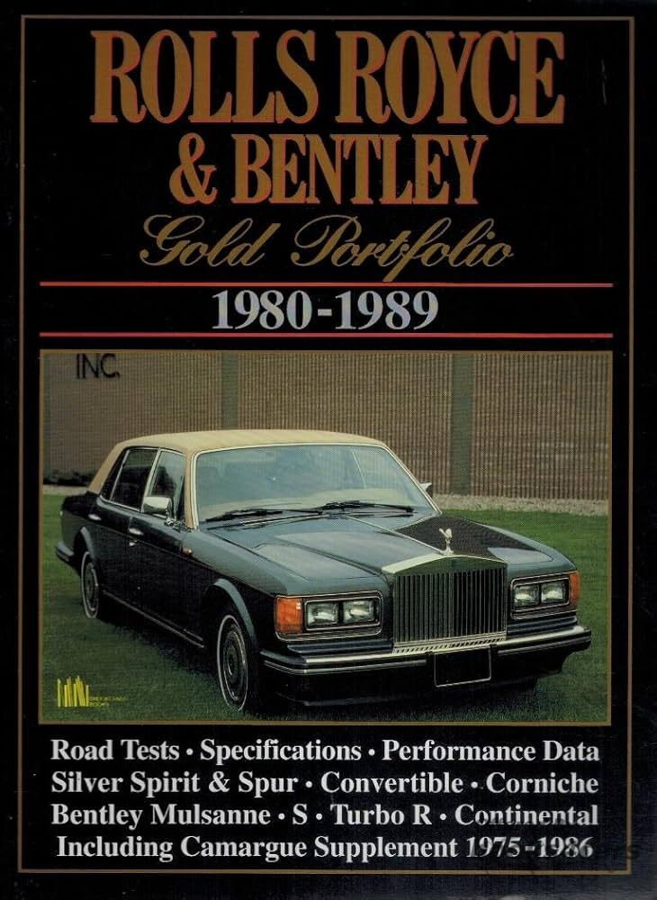 view cover of 1980-1989 Rolls Royce & Bentley Gold Portfolio, 172 pages of articles compiled by Brooklands