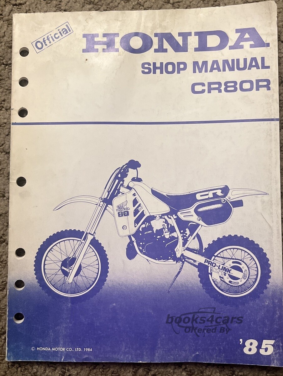 view cover of 1985 CR80R Service Manual by Honda
