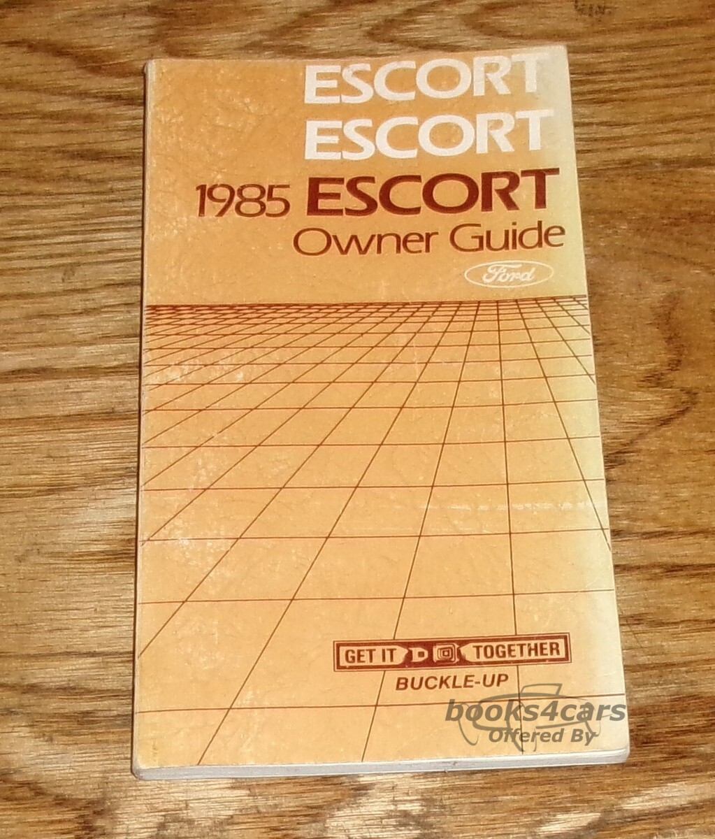 view cover of 1985 Escort Owners manual by Ford.