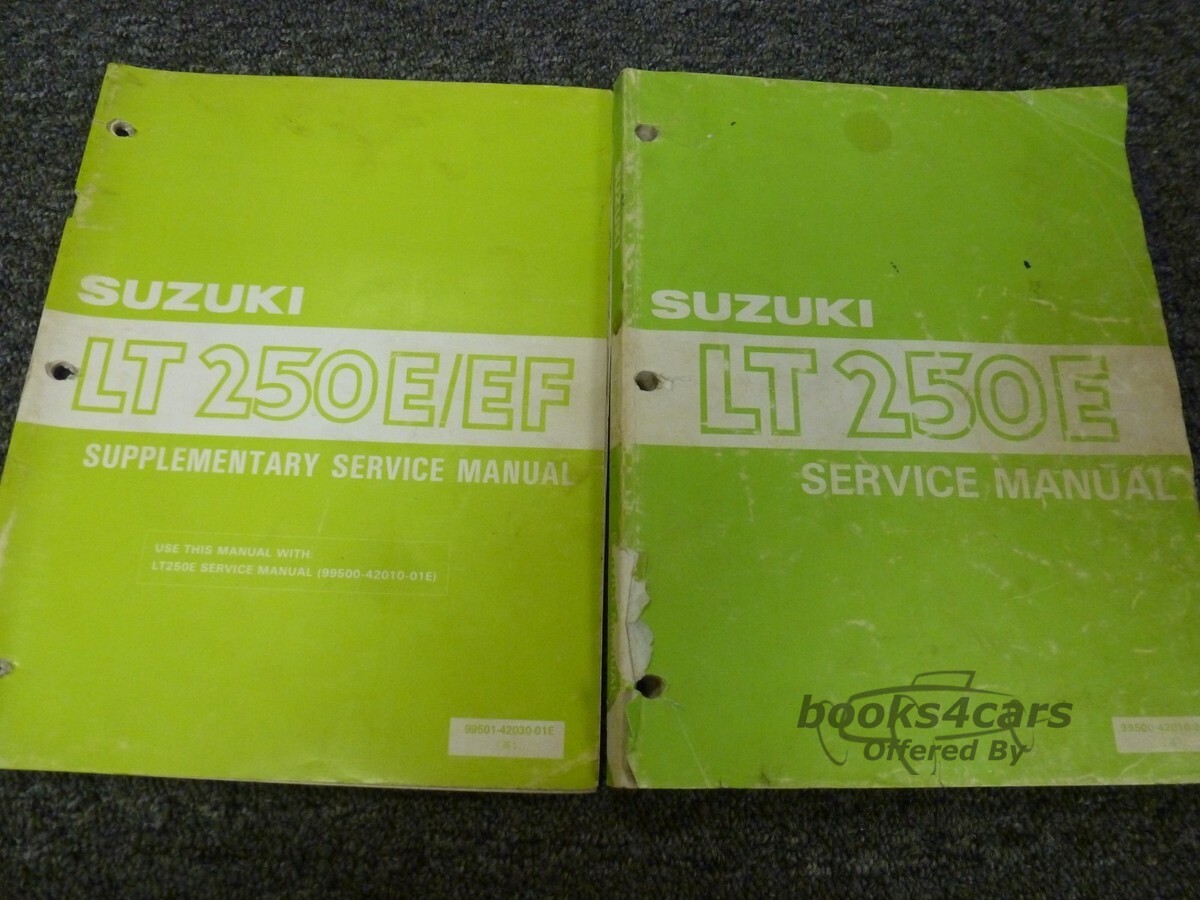 view cover of 1985 LT250E Shop Service Repair Manual by Suzuki for LT 250E 250