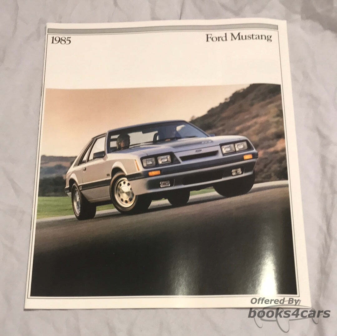 view cover of 1985 Ford Mustang Sales Brochure