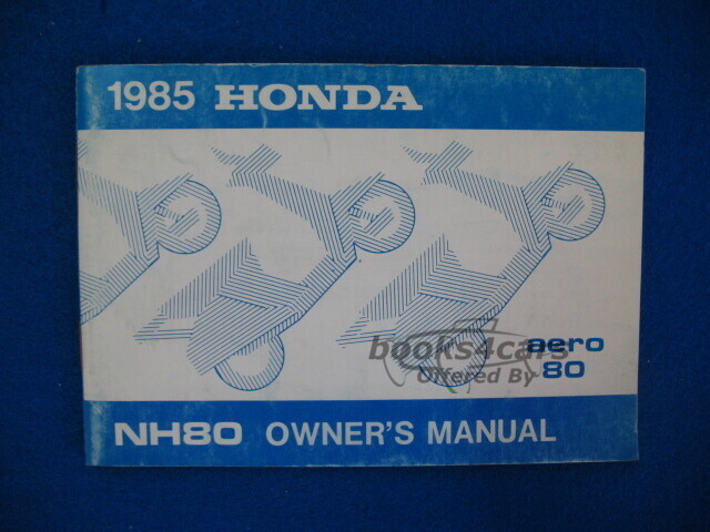 view cover of 1985 NH80 Owners Manual by Honda.