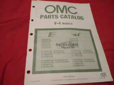 view cover of V4 models Parts Catalog Manual for 90 - 140 HP by OMC