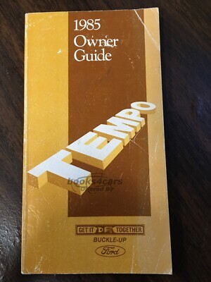 view cover of 1985 Tempo Owners Manual by Ford