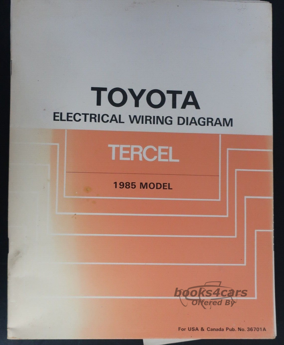 view cover of 1985 Tercel Wiring Diagrams by Toyota.
