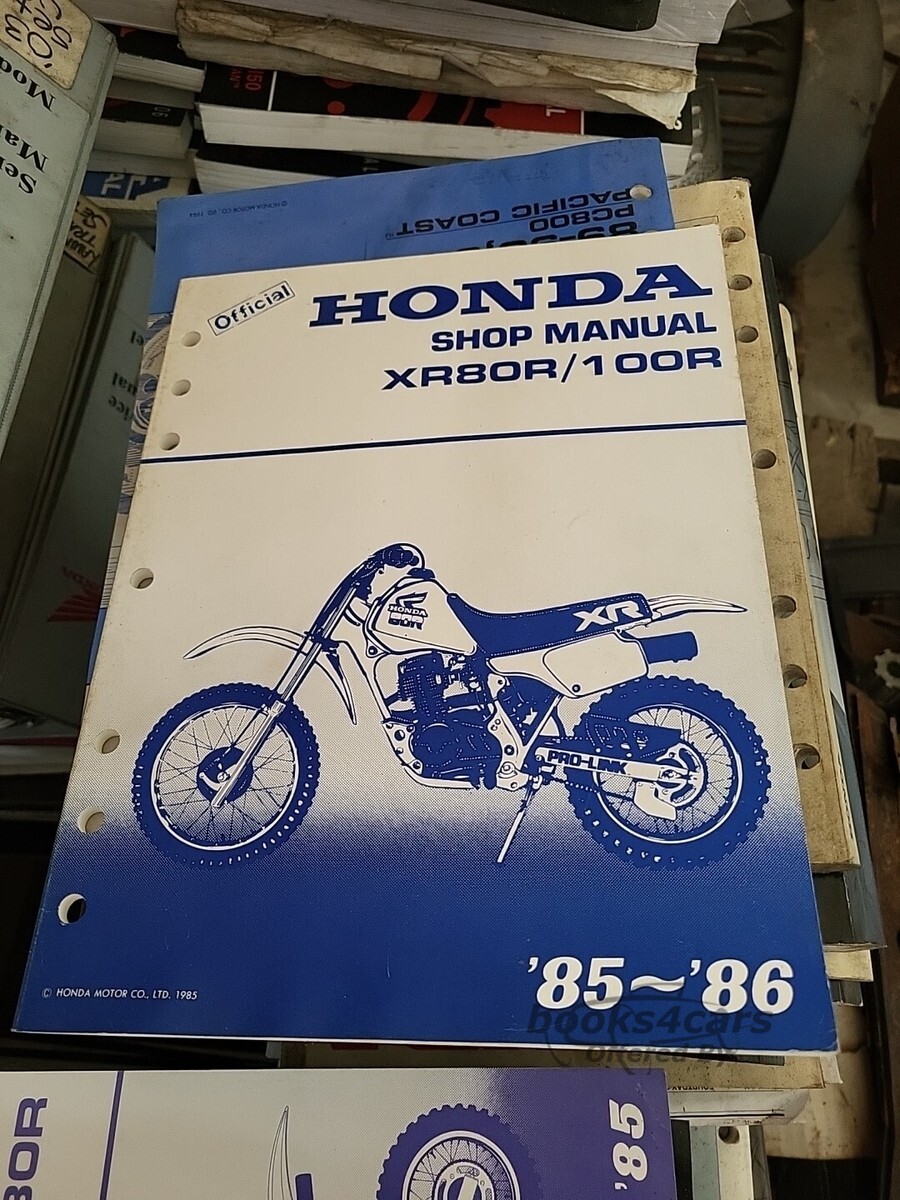 view cover of 1985 XR80R/100R Service Manual by Honda