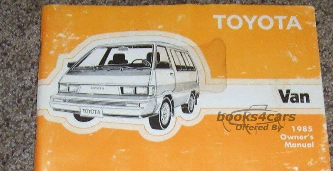 view cover of 1985 Van owners manual by Toyota.