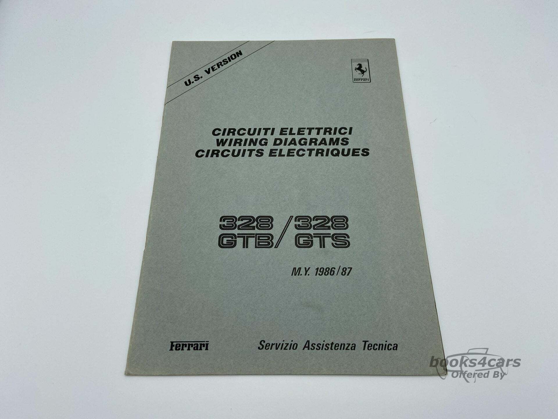 view cover of 1986-87 Ferrari 328 GTB/S wiring diagrams by Ferrari
