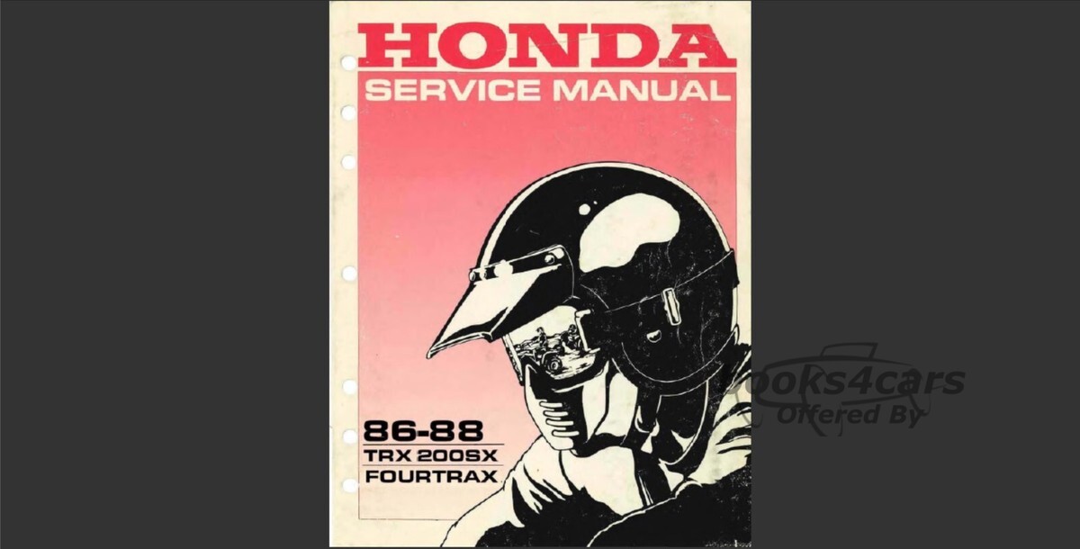 view cover of 1986-1987 TRX200SX FOURTRAX Service Manual by Honda