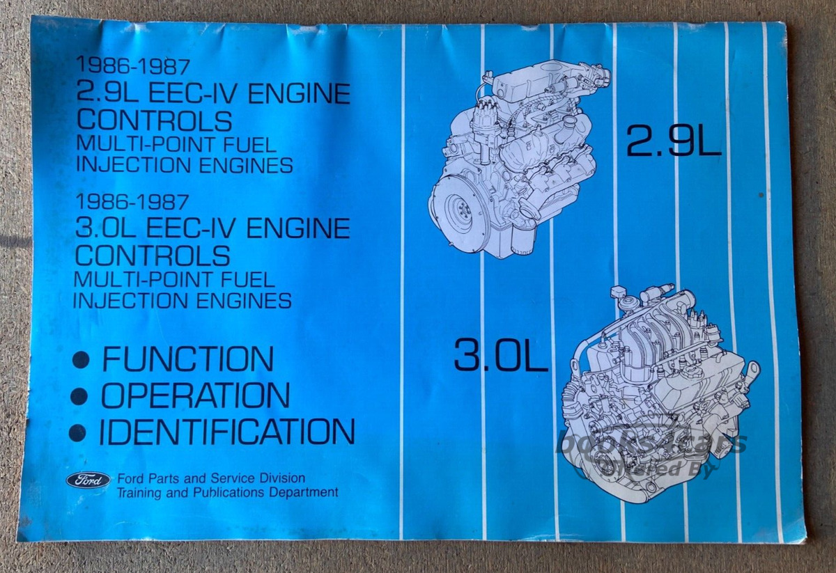 view cover of 1986-1987 2.9L and 3.0L Function, operation and identification engine manual, covers multi-point fuel injection engines