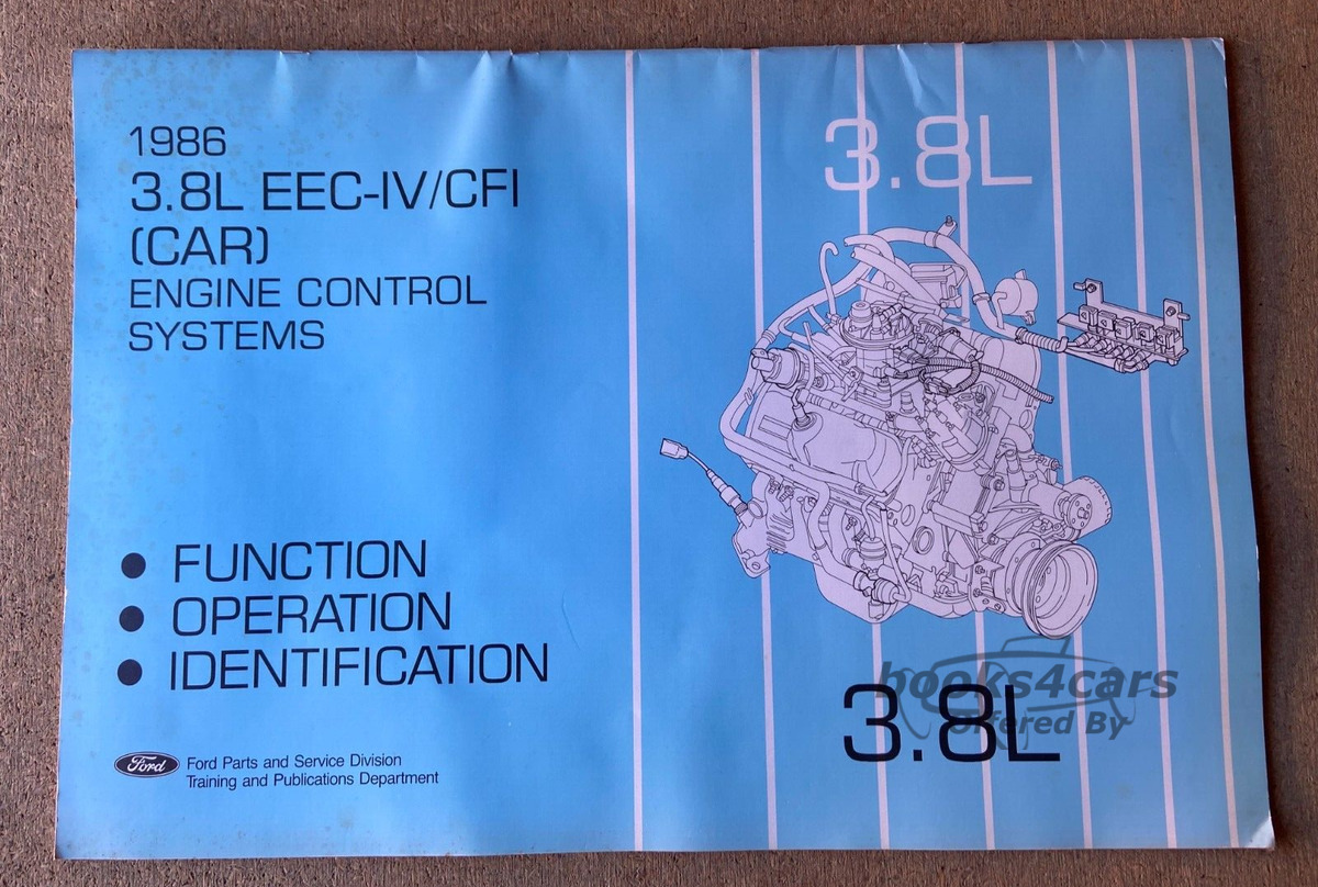 view cover of 1986 3.8L Function, operation and identification engine manual by Ford