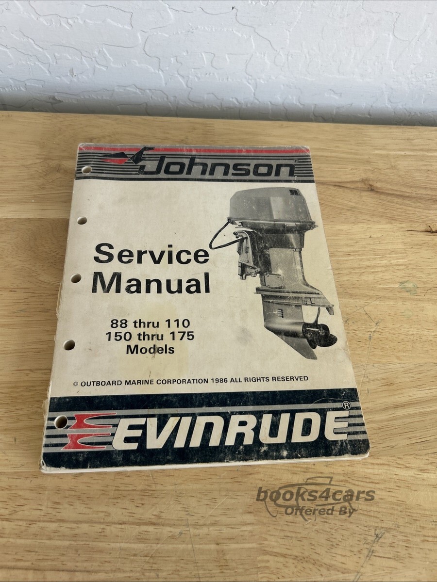 view cover of 1986 Models 88-110 & 150-175 Service Manual by Johnson Evinrude