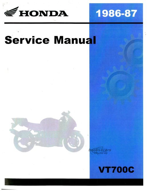 view cover of 1986-1987 VT700C Shadow Service Manual by Honda