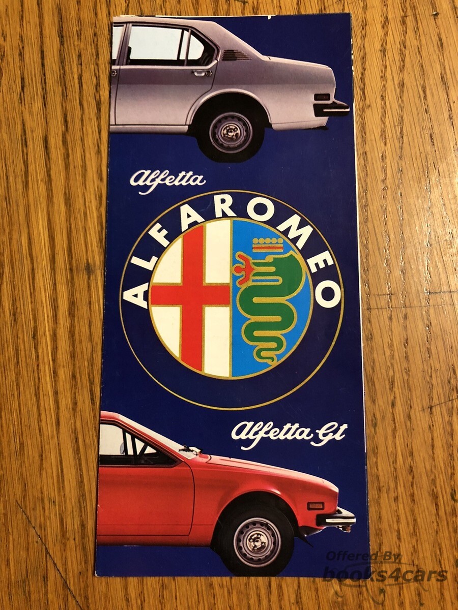 view cover of 1976 Alfa Romeo Alfetta and Alfetta GT small Sales Fold-Out brochure