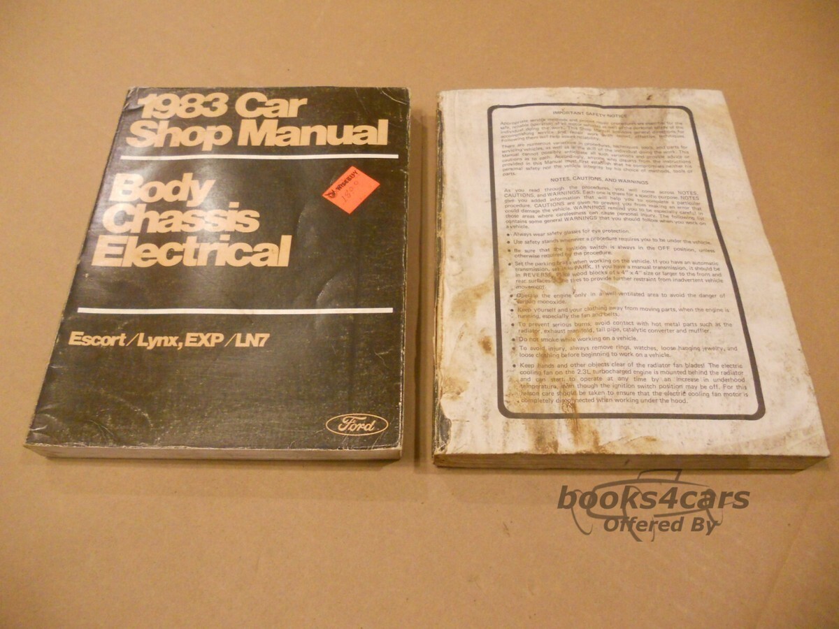 view cover of 1986 EXP LN7 Body, Chassis and Electrical Shop manual supplement